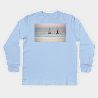 Yachts at St Kilda Beach, Melbourne, Victoria, Australia. Kids Long Sleeve T-Shirt